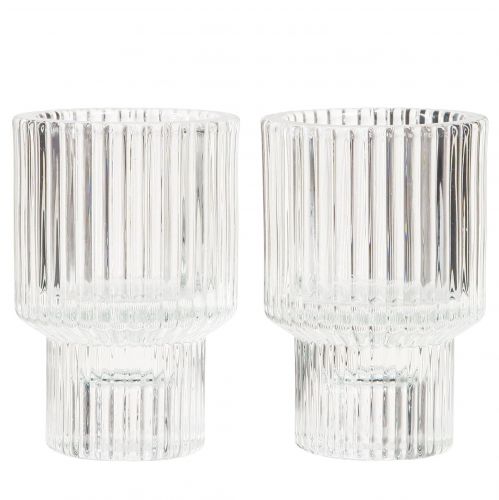 Artikel Stickljusstake glas värmeljushållare Ø5cm H8cm 4 st