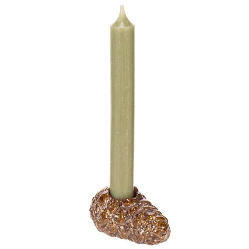 Koniska ljusstakar i tallkottedesign, 8 cm, 3 stycken | Floristik24.se