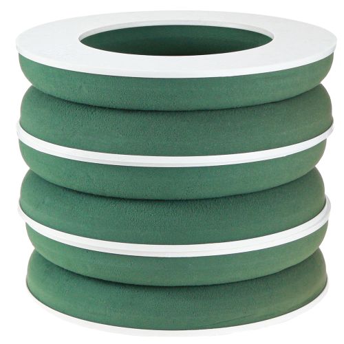 Artikel OASIS® Blommig Skumkransring Grön H3cm Ø25cm 6 st