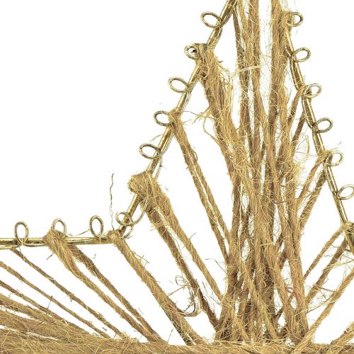 Artikel Stjärna inlindad i jute Juldekoration rustik 20cm 4st