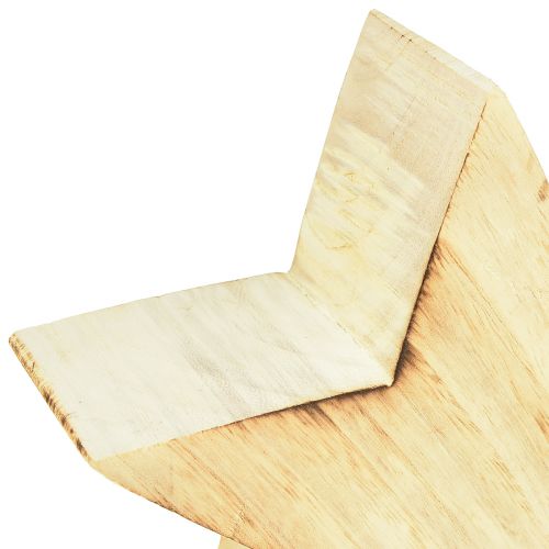 Artikel Rustik dekorativ stjärna av trä - naturligt trälook, 20x7 cm - mångsidig rumsdekoration