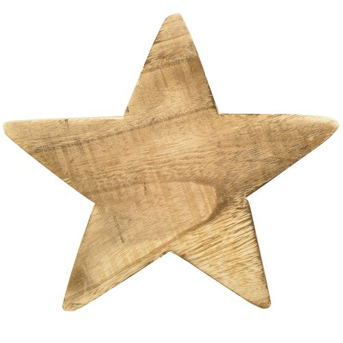 Artikel Rustik dekorativ stjärna av paulownia-trä - naturligt trälook, 25x8 cm - mångsidig rumsdekoration