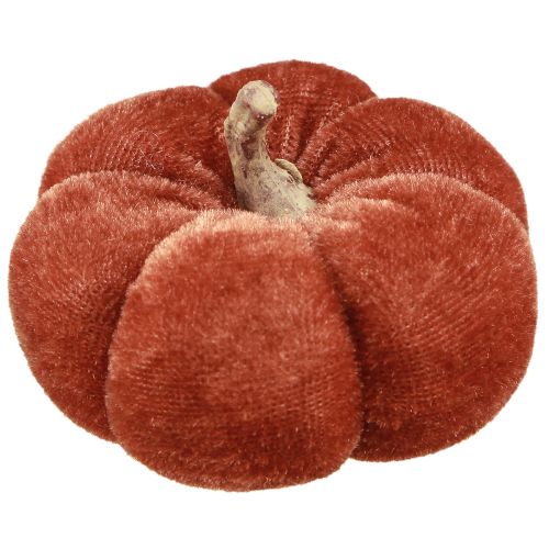 Artikel Tyg Pumpor Pumpa Dekoration Gul Brun Sammetslen Ø7cm 9 st