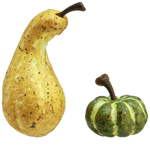 Artikel Strödekoration höstdekoration pumpor gulgröna Ø2–4,5cm 12 st