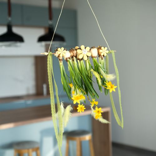Floristik24 Scatter Dekoration Trä Gula Blommor Sommar Bordsdekoration Ø2–6cm 20 st