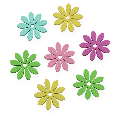 Spridda blommor sorterar. 3,5 cm 100p