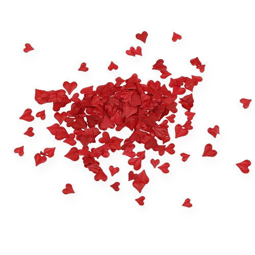 Strö dekoration hjärtan röd 5-8mm 1000p