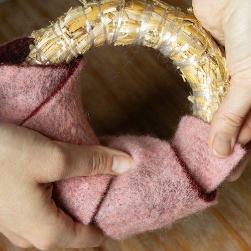 Artikel Sugrörskransämne, liten halmkransring, 15 cm x 3 cm, 10 stycken