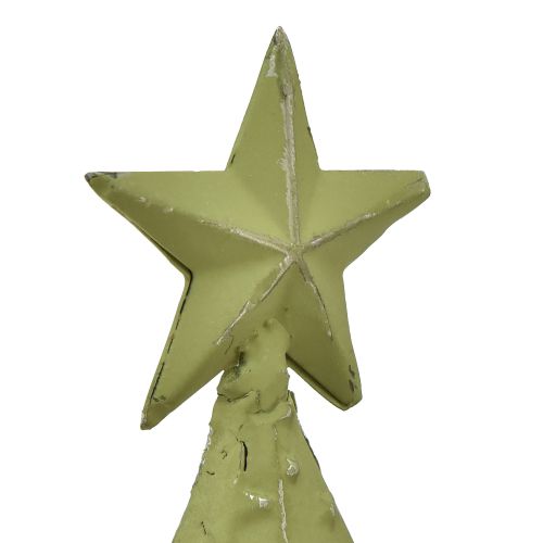 Artikel Julgran metall trä stjärnor silvergrön H46,5cm