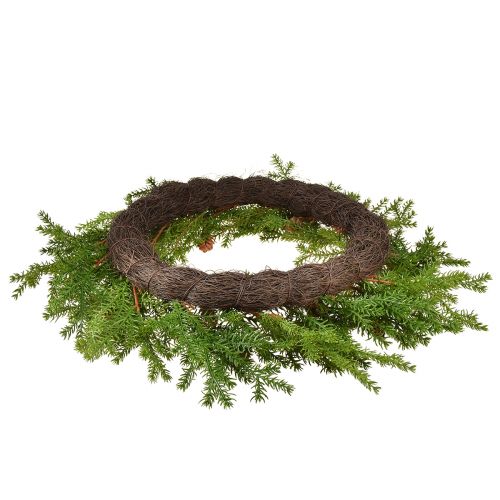 Artikel Konstgjord grankrans med kottar grönbrun Ø49cm