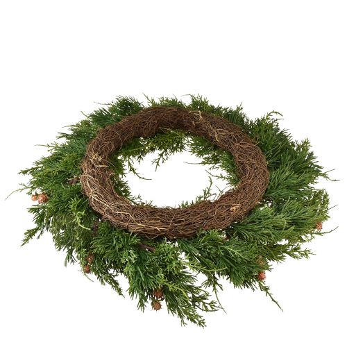 Artikel Grankrans Thuja med knoppar bas vinkrans Ø50cm
