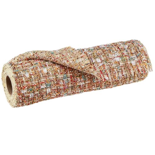 Artikel Bordslöpare beige färgglad glitter vintage retro B19cm L1,5m
