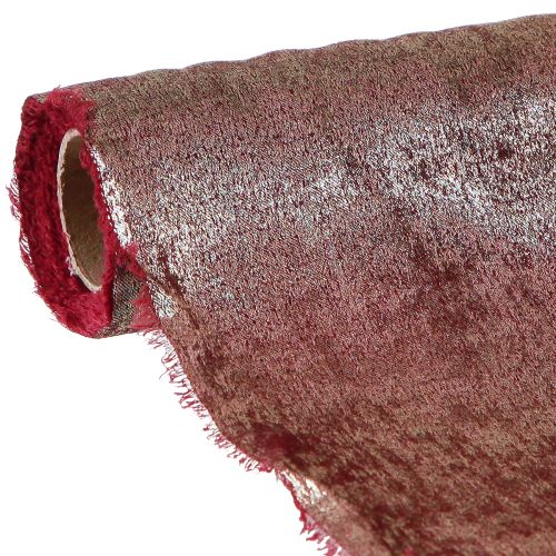 Artikel Bordsband dekorativt band Bordeaux guldfransar B28cm L2,5m