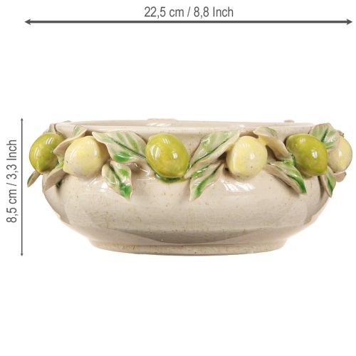 Artikel Keramikskål med citroner – dekorativ medelhavsskål för bord &amp; kök Ø21.5cm H8.5cm