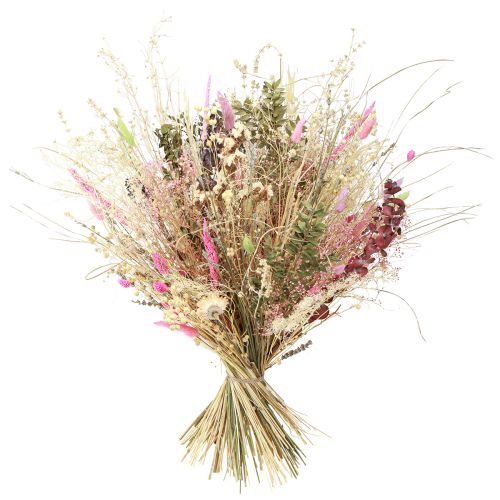 Artikel Torkad blombukett gräseukalyptus krämrosa 200g