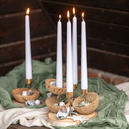 Floristik24 Torkad frukt Bell Cup Naturlig sorgdekoration 8,5-11cm 10 st