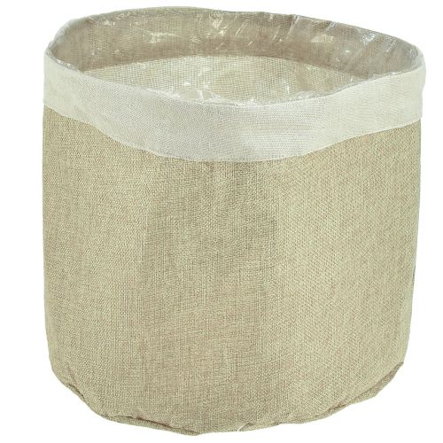 Planterkorg Jute Tyg Korg Naturlig Utensilo Ø28cm H25cm 3st