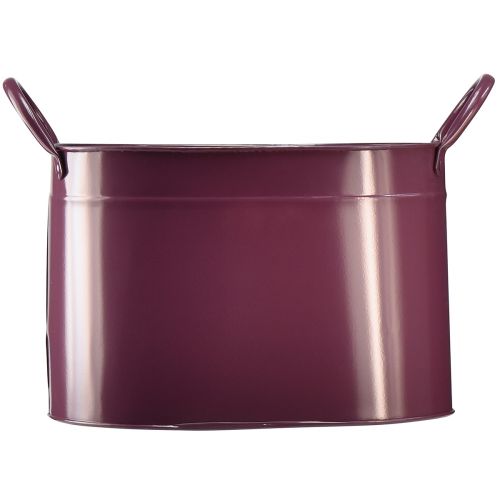 Artikel Planteringskruka i metall oval växtkruka lila 24/21/18cm set med 3 delar