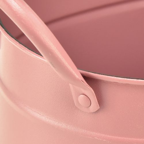 Artikel Planteringskruka metall oval växtkruka rosa 24/21/18cm set med 3 delar