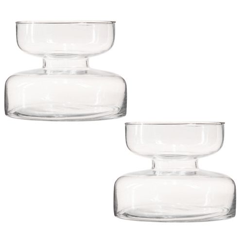 Artikel Vas lökformig glasvas Rikkie i klar Ø13cm H10cm 2st