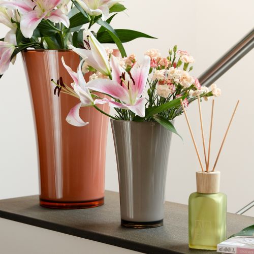 Artikel Vas “Fizzy” Ø16cm H27cm platinagrå 1 st