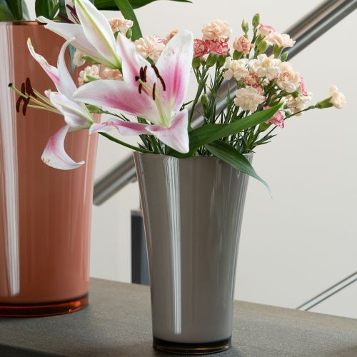 Vas “Fizzy” Ø16cm H27cm platinagrå 1 st