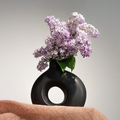 Vas Modern Keramik Svart Modern Oval 21×7×20cm