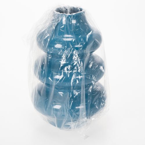 Artikel Vas, heminredningsaccessoar med vågformad yta för en modern atmosfär, 23 cm