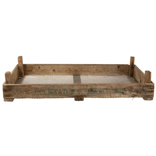 Artikel Vintage trälåda med trådnät, lantlig stil, 75×50×14 cm