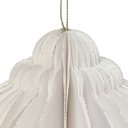 Artikel Honeycomb boll julkula papper vit FSC Ø15cm H20cm