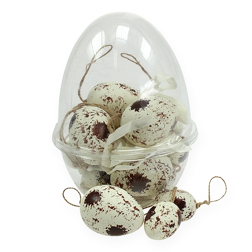 Floristik24 Dekorativa ägg i plastlåda 4-6cm 18st