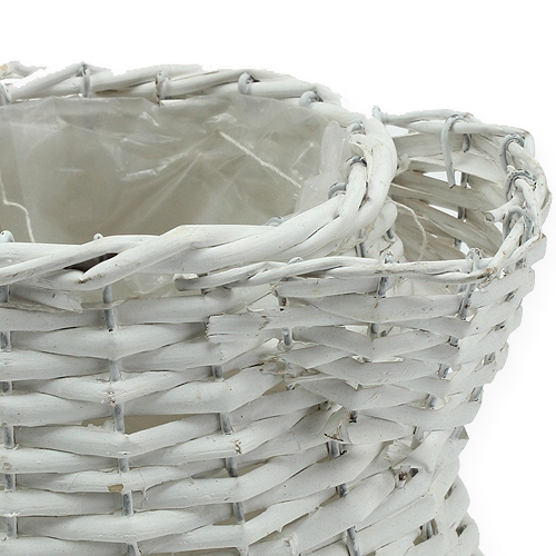 Floristik24 Willow planter vit Ø13cm H22cm