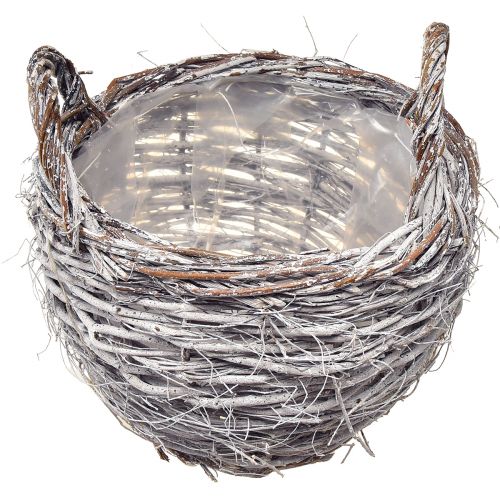 Floristik24 Flätad korgset i vittvättad - 3 storlekar (42cm, 36cm, 26cm) - Mångsidig för dekoration och förvaring - Set med 3 delar