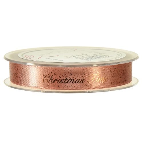 Artikel Julband Christmas Time Band Röd Brunt Guld 15mm 20m