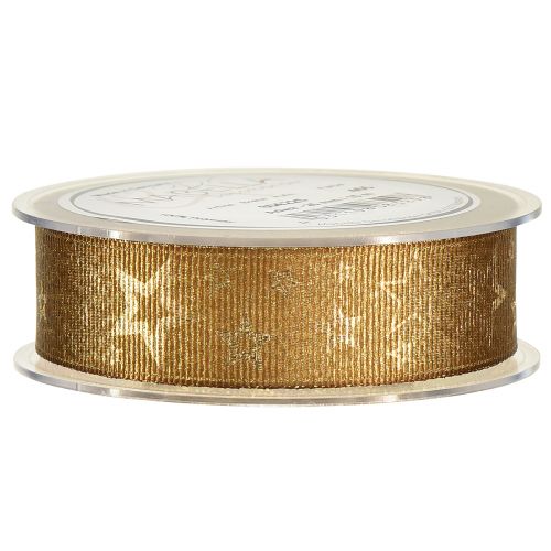 Artikel Julband guld smycken band med stjärnor B25mm L15m