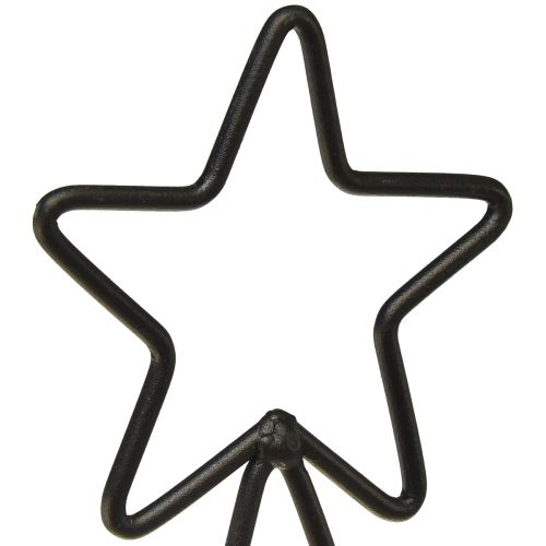 Artikel Metalljulgran med stjärna och bricka – 25x18x66 cm – Modern juldekoration