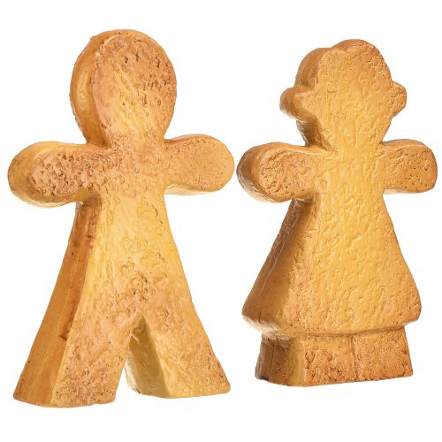 Artikel Juldekoration pepparkakor man och kvinna keramik 16cm 2st