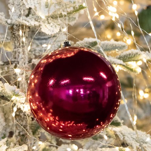 Artikel Julkula plast stor julgranskula rosa Ø14cm