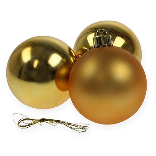 Artikel Julkula plast guld 6cm 12 st