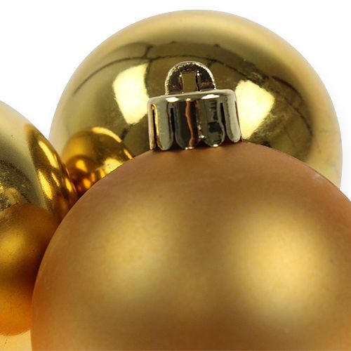 Artikel Julkula plast guld 6cm 12 st