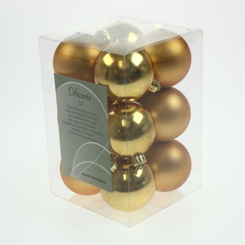 Artikel Julkula plast guld 6cm 12 st