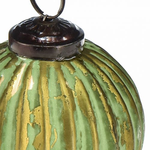 Artikel Julkulor glas grönguld glaskulor Ø7cm 6 st