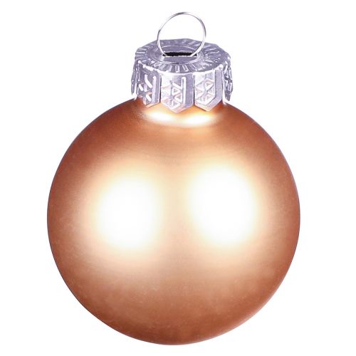 Artikel Julkulor glas rosa aprikosmix mini Ø3cm 22 st