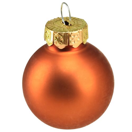 Artikel Julkulor orange mini glaskulor Ø2,5cm 22 st