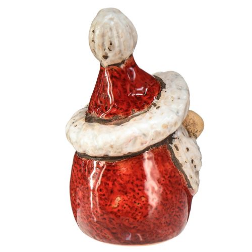 Artikel Söt keramisk jultomtefigur, röd och vit, 10cm - perfekt juldekoration - 4 stycken