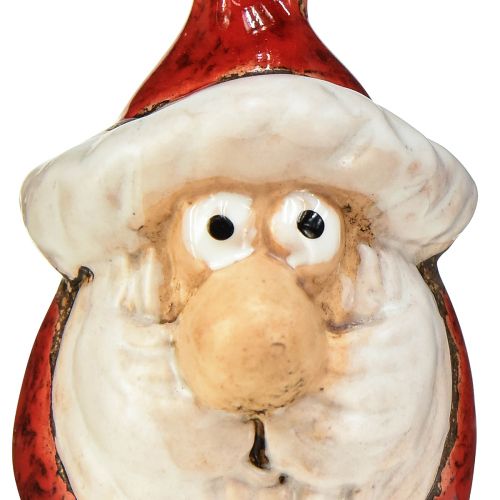 Artikel Keramisk jultomtefigur, röd, 7cm – Festlig juldekoration – 6 st