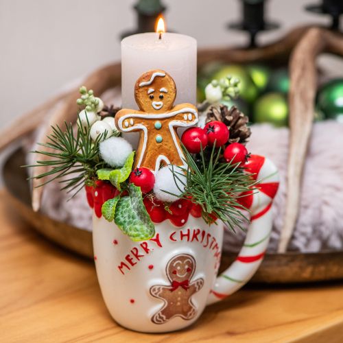 Artikel Julkopp God Jul vit keramik H10,5cm