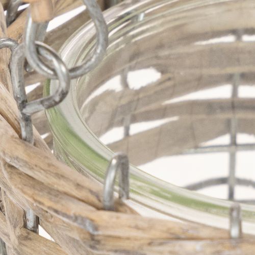 Hängande lyktdekoration, metall, glas, pil, Ø13cm H12cm, 2 stycken | Floristik24.se