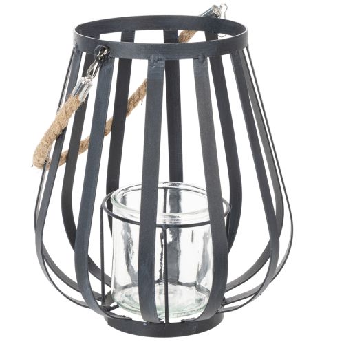 Artikel Metalllykta med glas, antracit, Ø23cm, H27cm