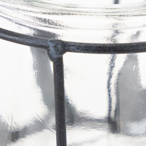 Artikel Metalllykta med glas, antracit, Ø23cm, H27cm